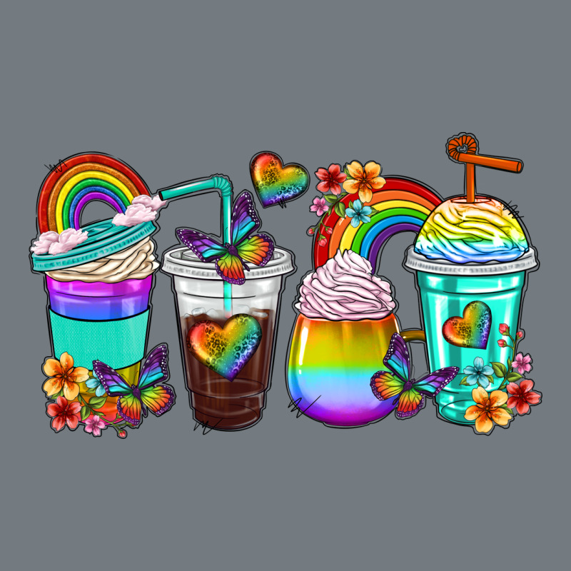 Rainbow Coffee Cups Heavyweight Sweatshirt by texasbilliewilder | Teevron