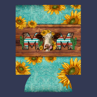 Mom Hereford Cattle Sunflowers On Tooled Leather Regular Can Cooler Heavyweight Hoodie | Teevron