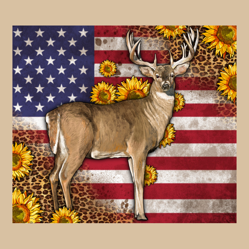 Western American Flag And Deer Heavyweight Hoodie by LillyAllenDesigns | Teevron