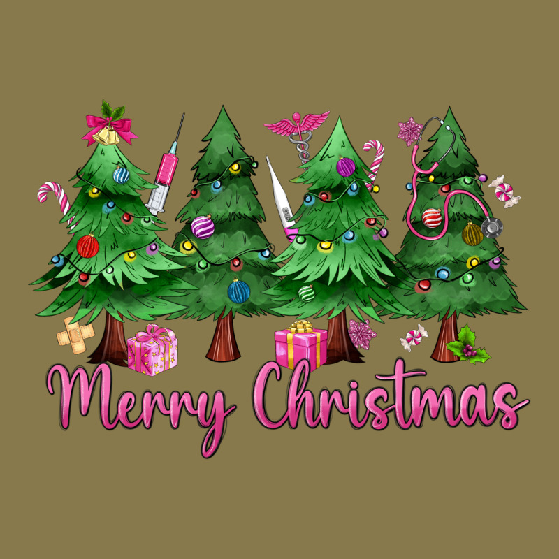 Merry Christmas Nurse Trees Premium Hoodie by MaliasSmallBusiness | Teevron