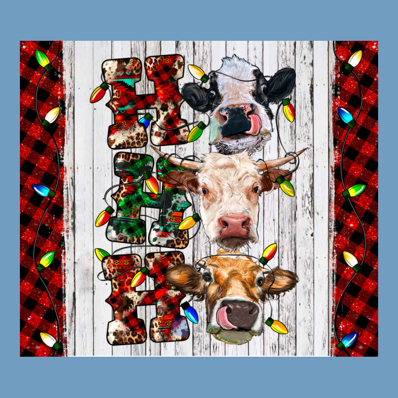 Ho Ho Ho Christmas Cow Urban Heavy Tee by RanaPortraitStore | Teevron
