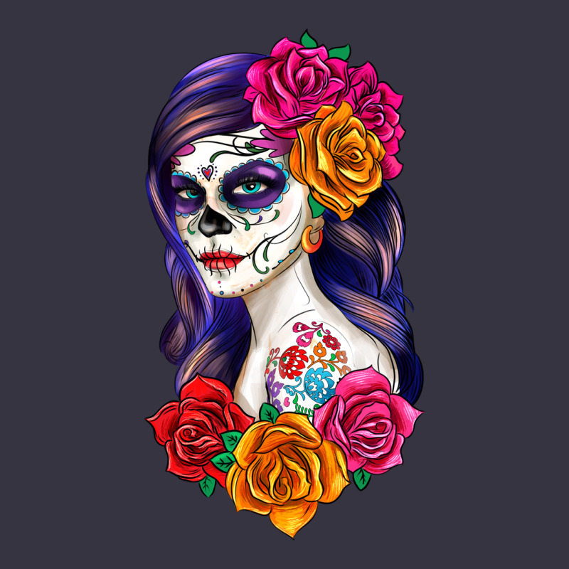 Sugar Skull Girl Vintage Hoodie by RanaPortraitStore | Teevron