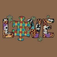 Love Autism Awareness Leopard Cowhide Premium Tee | Teevron
