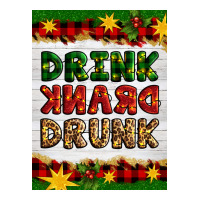 Christmas Drink Drank Drunk Zipper Hoodie | Teevron