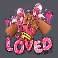 Loved Valentine's Day Afro Girl Sneakers Vintage Hoodie | Teevron