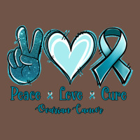 Peace Love Cure Ovarian Cancer Premium Sweatshirt | Teevron