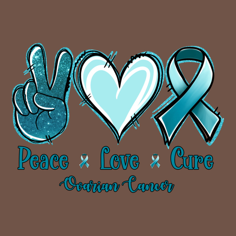 Peace Love Cure Ovarian Cancer Premium Sweatshirt by Jasminsmagicworld | Teevron