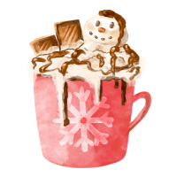 hotcocoa with snowman  fa element | Teevron