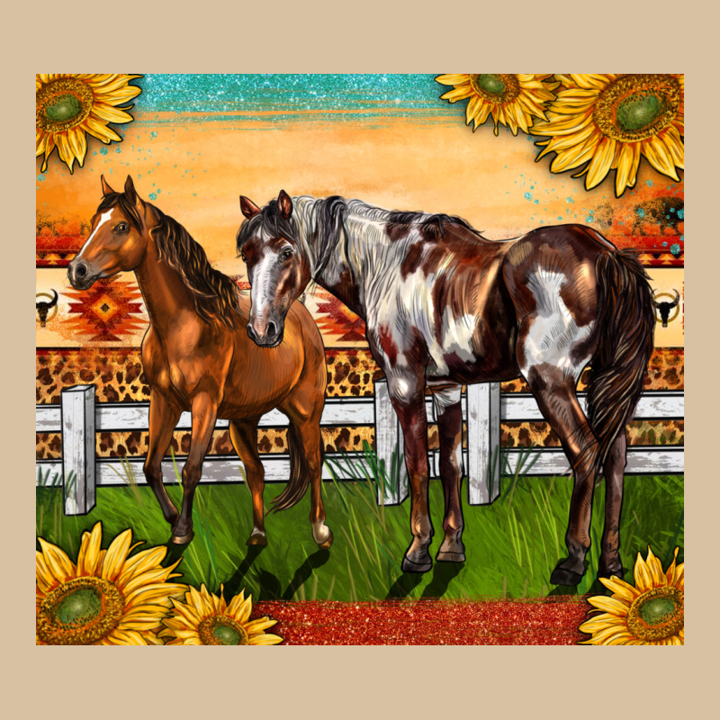 Western Ranch Horses Heavyweight Hoodie by LillyAllenDesigns | Teevron