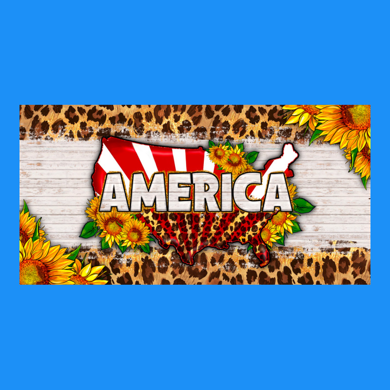 America Map Sunflower License Plate Classic Tee by HRA Design Shop | Teevron