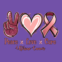 Peace Love Cure Uterine Cancer Premium Sweatshirt | Teevron