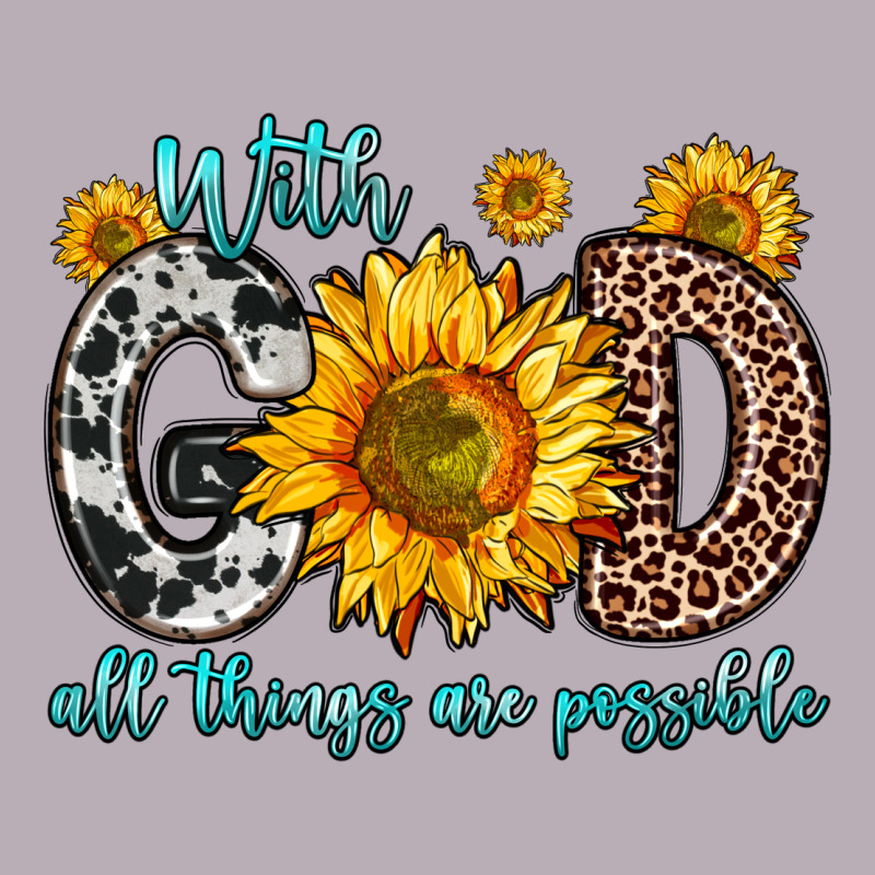 With God All Things Are Possible Sunflower Vintage Tee by Zillion Design Studio | Teevron