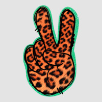Orange Leopard Peace Sign Premium Sweatshirt | Teevron