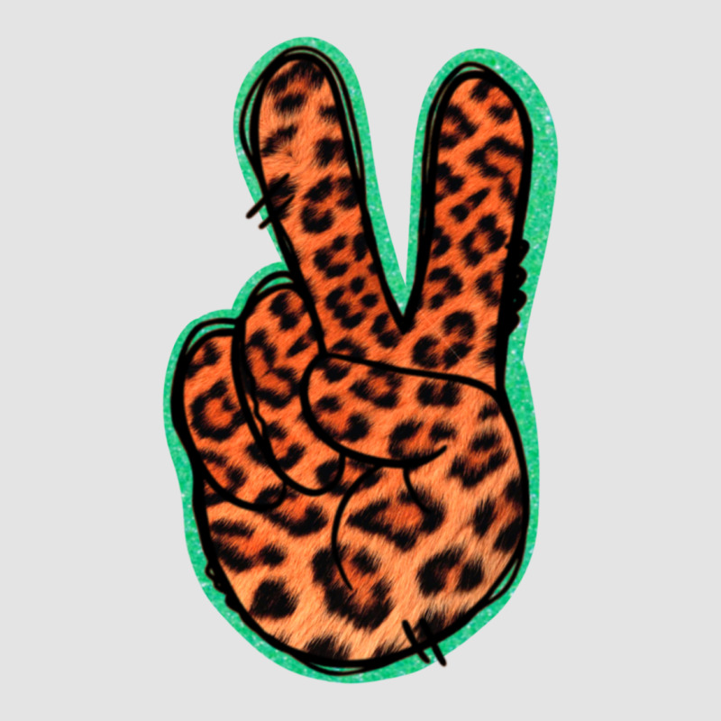 Orange Leopard Peace Sign Premium Sweatshirt by Jasminsmagicworld | Teevron