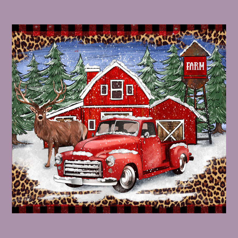 Christmas Farm Reindeer And Truck Heavyweight Hoodie by BarkalooDesign | Teevron