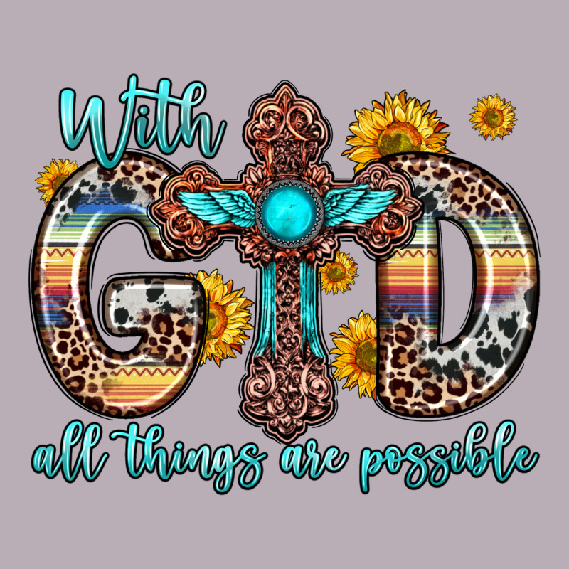 With God All Things Are Possible Cross Vintage Tee by Zillion Design Studio | Teevron