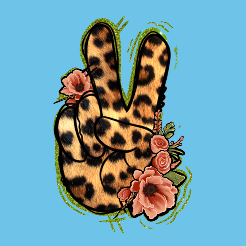 Leopard Floral Peace Sign Premium Sweatshirt by Jasminsmagicworld | Teevron