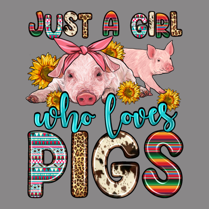 Just A Girl Who Loves Pigs Vintage Tee by Zillion Design Studio | Teevron