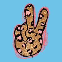 Gold Glitter Pink Leopard Peace Sign Premium Sweatshirt | Teevron