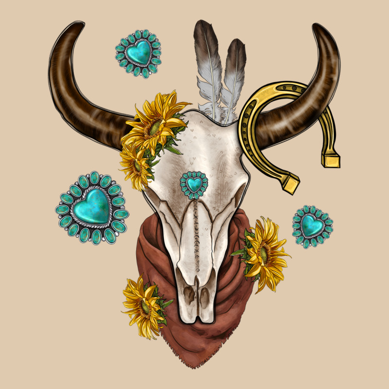 Western Cow Skull Heavyweight Sweatshirt by texasbilliewilder | Teevron