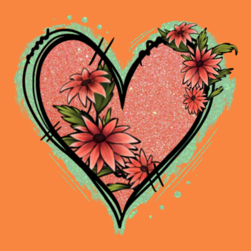 Pink Glitter Floral Heart Premium Sweatshirt by Jasminsmagicworld | Teevron
