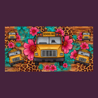 School Bus Leopard Gemstone License Plate Premium Tee | Teevron