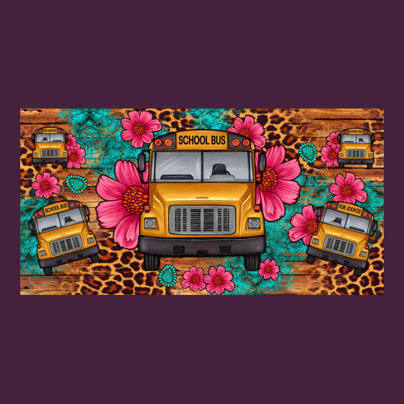 School Bus Leopard Gemstone License Plate Premium Tee by Artiststas | Teevron