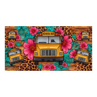 school bus leopard gemstone license plate | Teevron