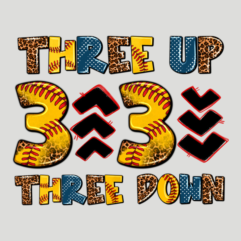 Three Up Three Down Softball Zipper Hoodie by AdoDesignShop | Teevron