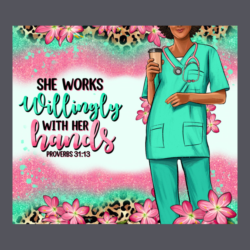 She Works Willingly With Her Hands Afro Nurse Vintage Hoodie by RanaPortraitStore | Teevron