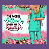 She Works Willingly With Her Hands Blonde Nurse Vintage Hoodie | Teevron