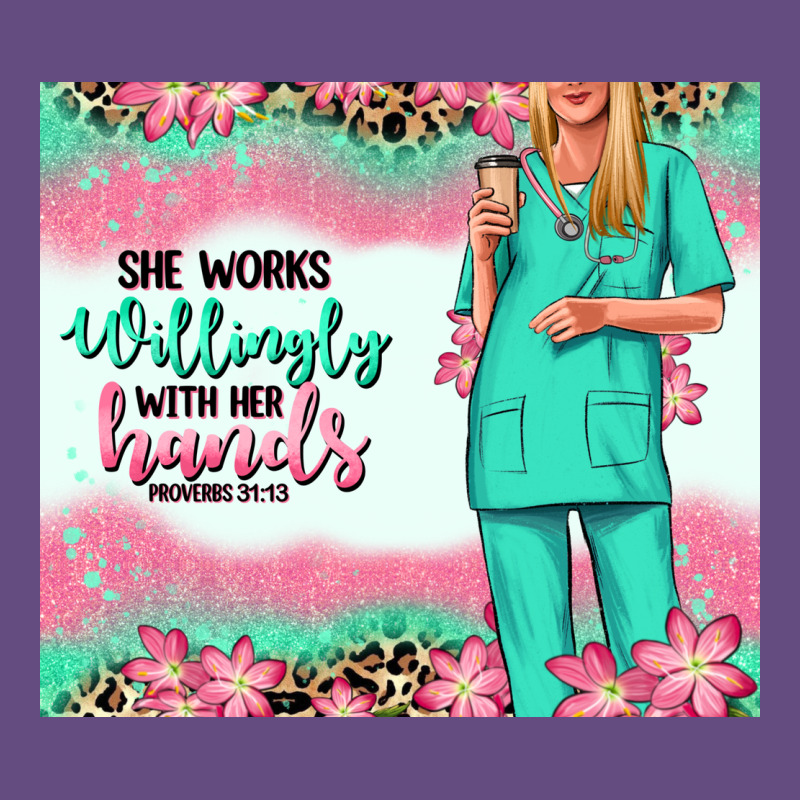 She Works Willingly With Her Hands Blonde Nurse Vintage Hoodie by RanaPortraitStore | Teevron