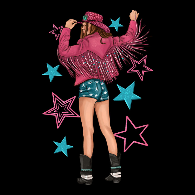 Western Pink With Stars And Cowgirl Heavyweight Sweatshirt by texasbilliewilder | Teevron
