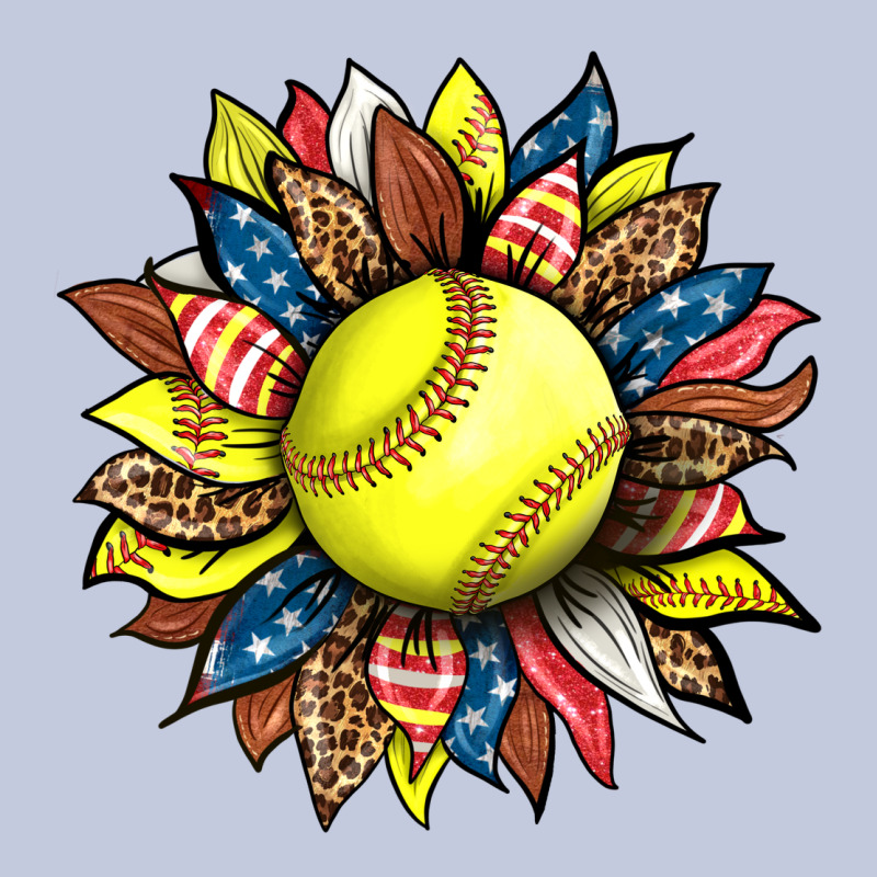 Softball Sunflower Long Sleeve Tee by HRA Design Shop | Teevron