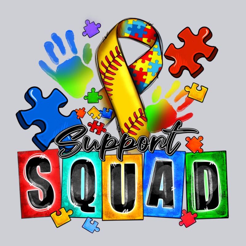 Softball Support Squad Autism Heavyweight Sweatshirt by Zillion Design Studio | Teevron