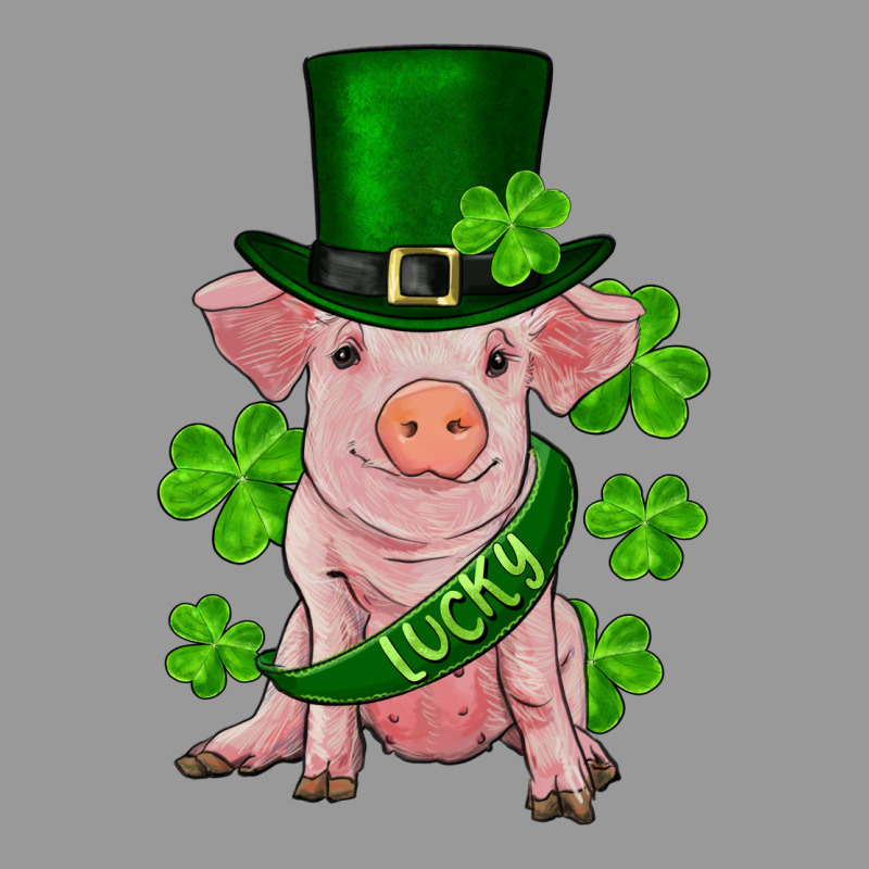 St. Patricks Day Lucky Baby Pig Vintage Hoodie by RanaPortraitStore | Teevron