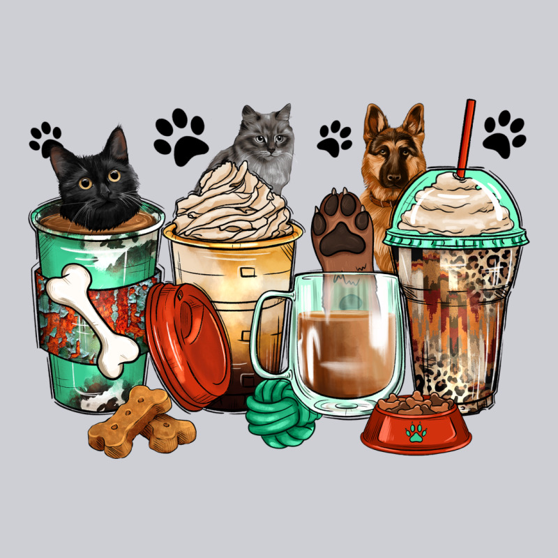German Shepherd Black And Grey Cat Coffee Cups Heavyweight Sweatshirt by Zillion Design Studio | Teevron