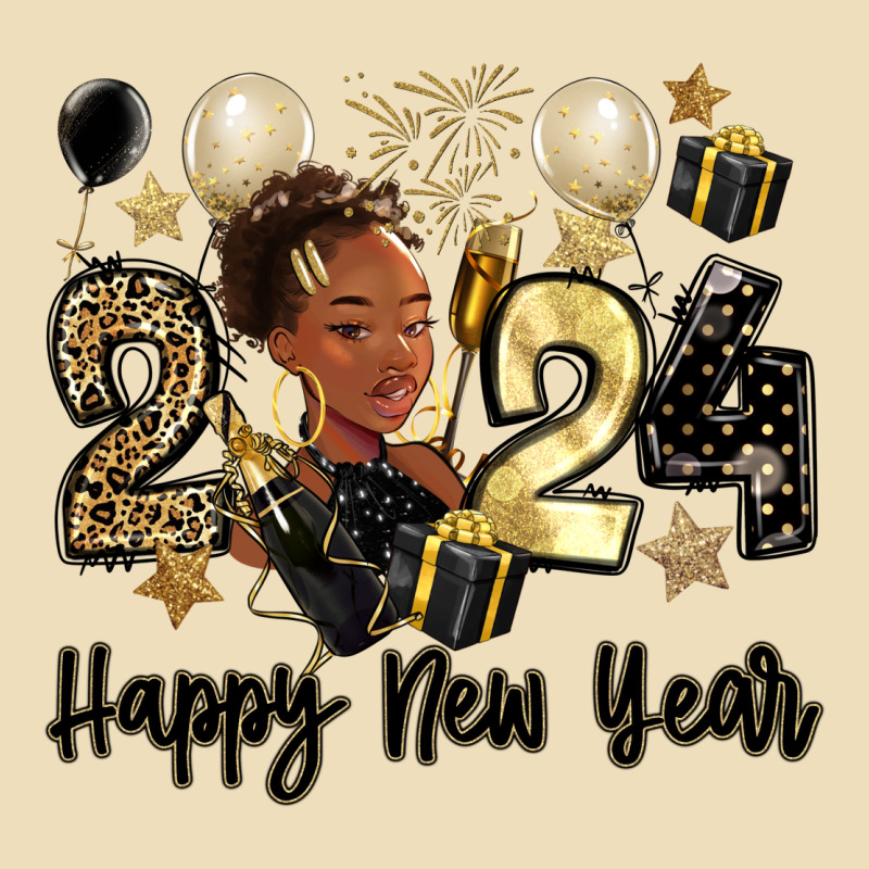 2024 Happy New Year Black Woman Premium Hoodie by MaliasSmallBusiness | Teevron