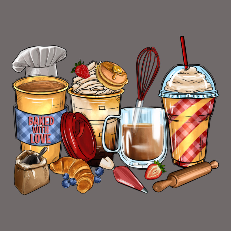 Bakery Coffee Cups Urban Heavy Tee by Zillion Design Studio | Teevron