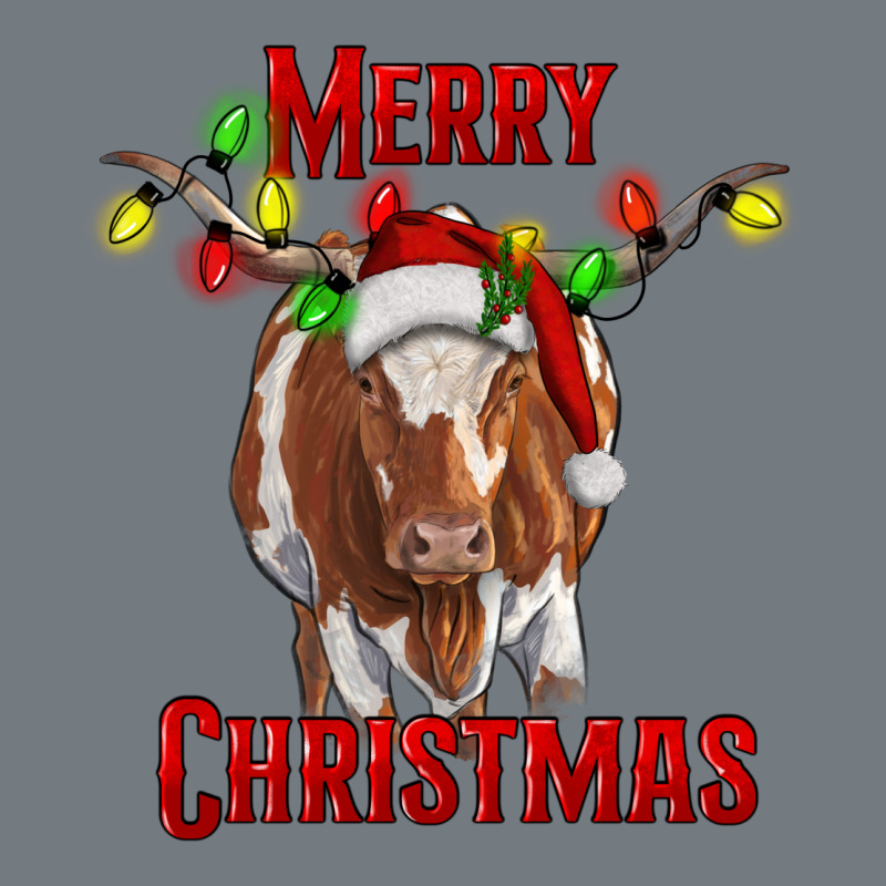 Merry Christmas Longhorn Cow Heavyweight Sweatshirt by RanaPortraitStore | Teevron