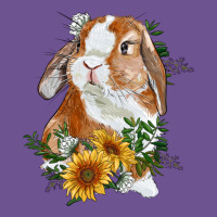 Bunny With Sunflowers Vintage Tee | Teevron