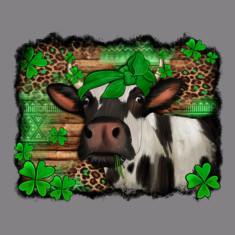 St Patricks Cow With Leopard Background Holstein Cow Heavyweight Hoodie by Jasminsmagicworld | Teevron