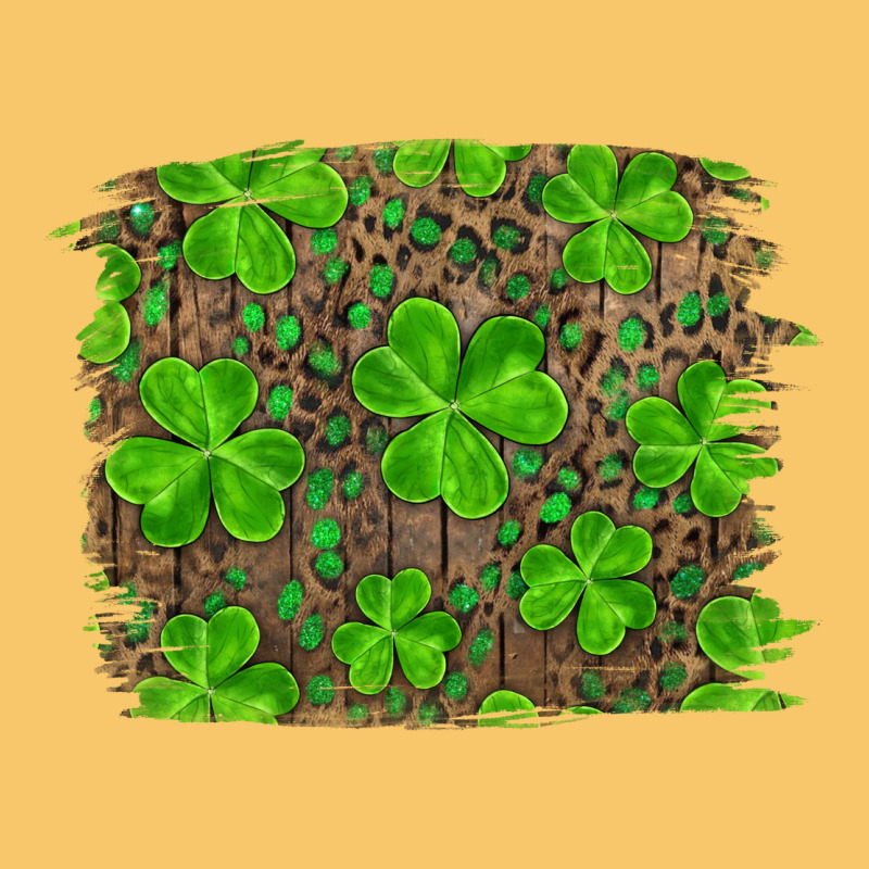 St Patricks Day Shamrock And Leopard Distressed Ba Vintage Hoodie by RanaPortraitStore | Teevron