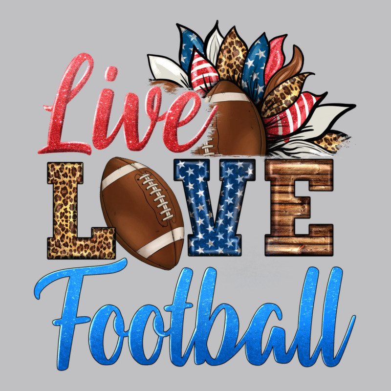 Live Love American Football Long Sleeve Tee by HRA Design Shop | Teevron