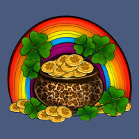 St Patricks Shamrock Gold Leopard Rainbow Vintage Hoodie | Teevron