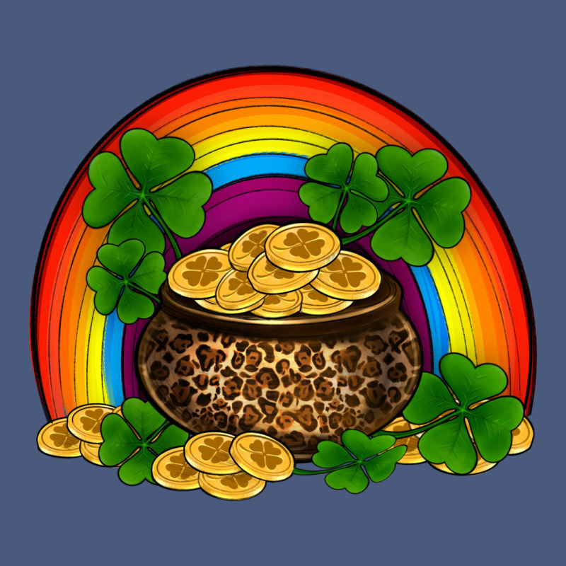 St Patricks Shamrock Gold Leopard Rainbow Vintage Hoodie by RanaPortraitStore | Teevron