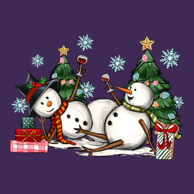 Christmas Snowmen With Wine Premium Hoodie by MaliasSmallBusiness | Teevron