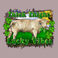 Thick Thighs Lucky Vibes Charolais Bull Vintage Hoodie | Teevron