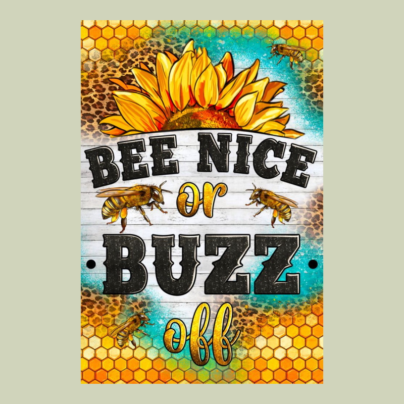 Bee Nice Or Buzz Off Heavyweight Hoodie by LillyAllenDesigns | Teevron