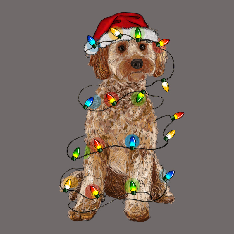 Cockapoo With Christmas Lights Urban Heavy Tee by RanaPortraitStore | Teevron